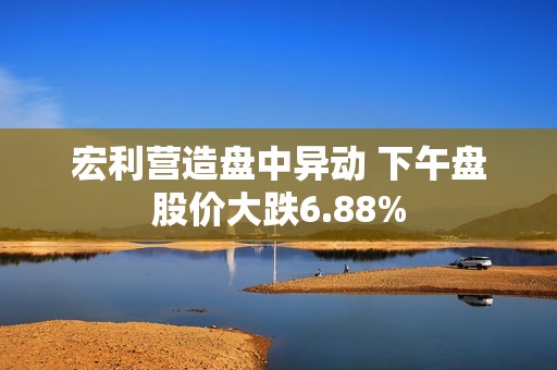 宏利营造盘中异动 下午盘股价大跌6.88%